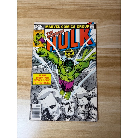 Incredible Hulk #239 Marvel Comic Book 1979 TV Sensation Cover Mount Rushmore - Picture 1 of 2